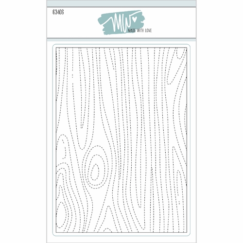 Made With Love Woodgrain Background dies